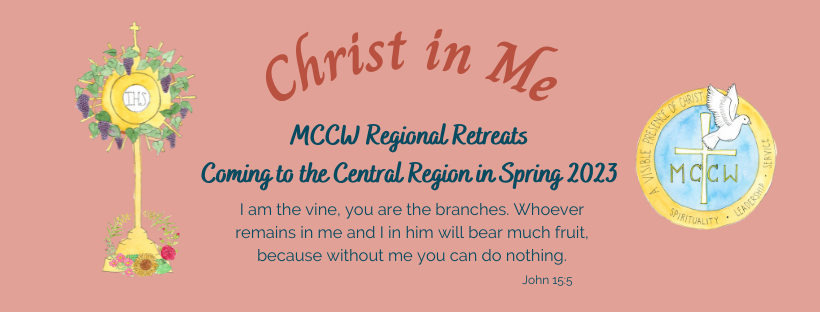Christ in Me Retreat Image with wreath for Central Region