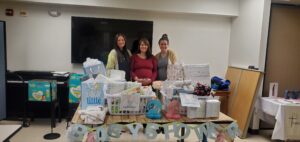 Women gathered from MCB-Quantico for baby shower